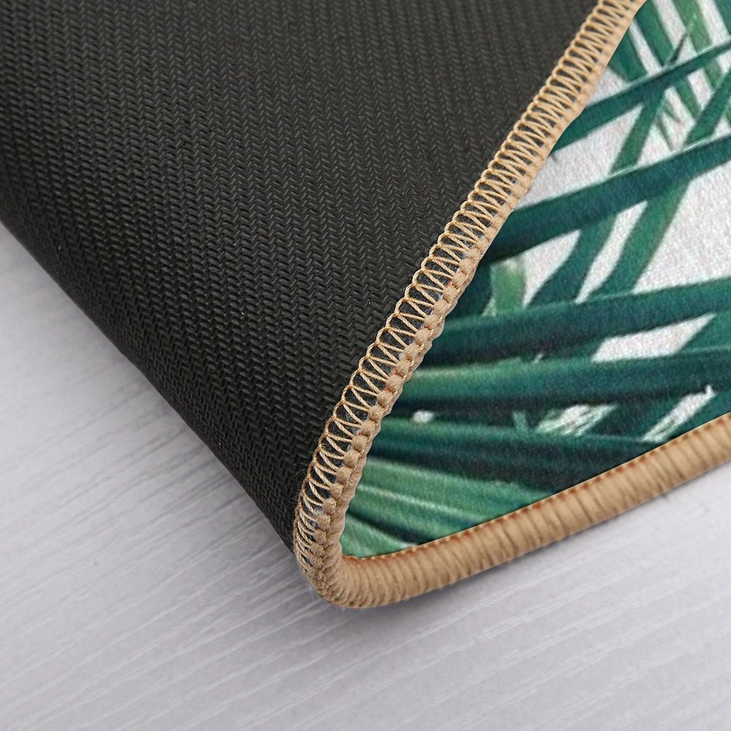 Palm Leaves Green Vibes #6 #tropical #decor #art  Eco-Friendly Bath Mat