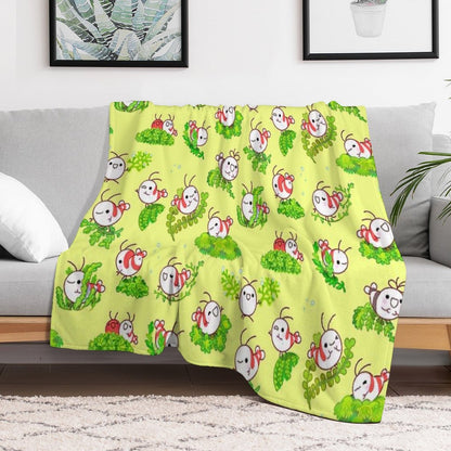 Shy Shrimp And Moss Multi-functional Throw Blanket