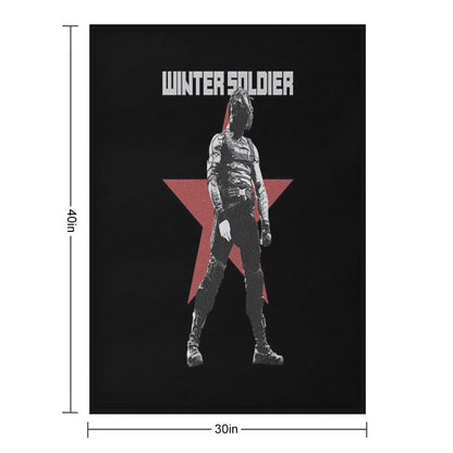 Bucky Barnes The Winter Soldier Red Star Original Print  Dark Ver. Comfort Throw Blanket