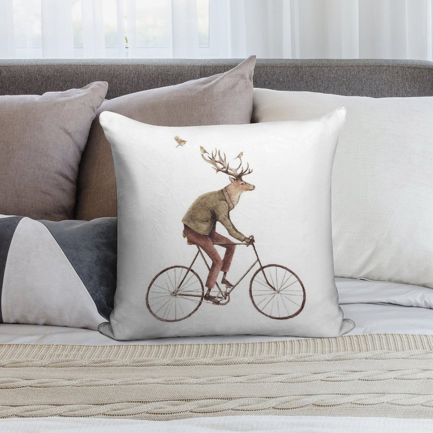 Even A Gentleman Rides Soft Ultra-Soft Texture Throw Pillow