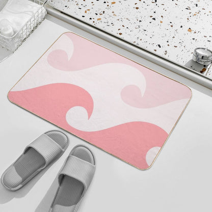 Pink Ocean Waves  Slip-Resistant Bath Mat