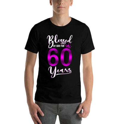 Vintage Blessed by God For 60 Years Old Happy 60th Birthday  Vintage-inspired T-Shirt