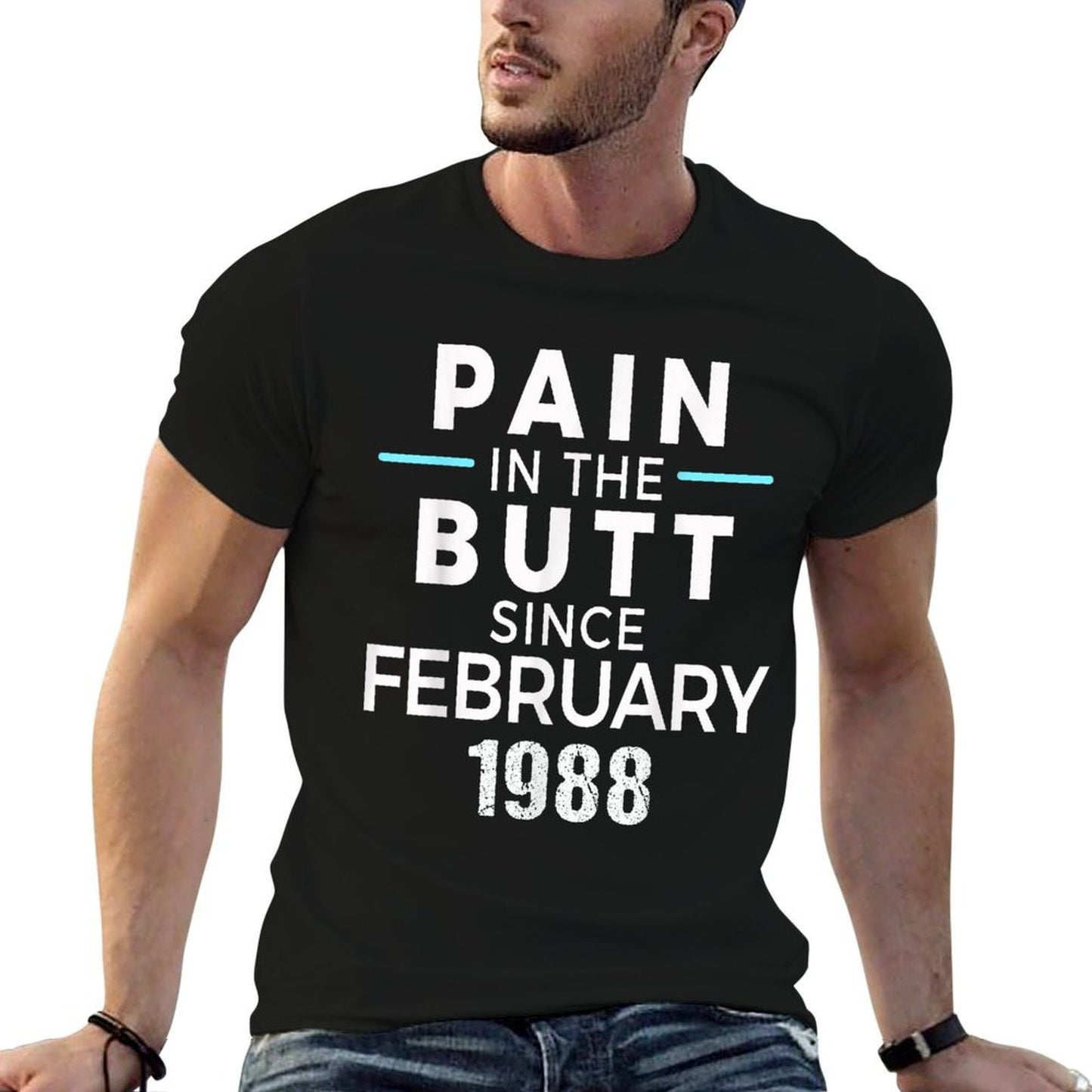 February 1988 - Funny 30th Birthday T-shirt Gag Gift  Oversized Silhouette T-Shirt