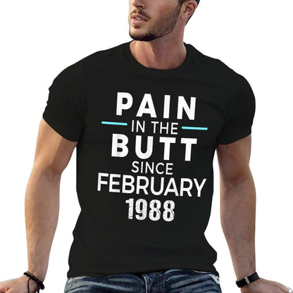 February 1988 - Funny 30th Birthday T-shirt Gag Gift  Oversized Silhouette T-Shirt