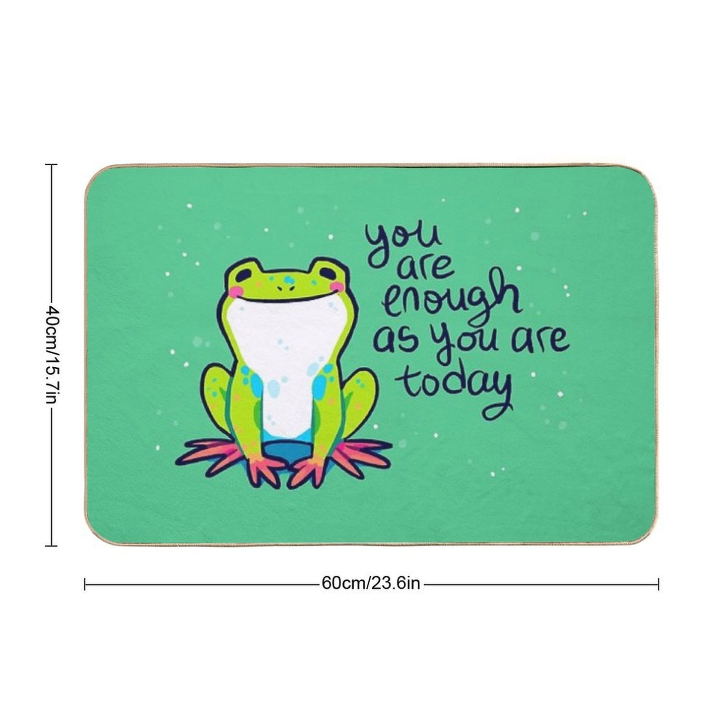You Are Enough As You Are Today Tree Frog  Rapid-Drying Bath Mat