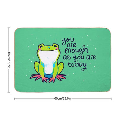 You Are Enough As You Are Today Tree Frog  Rapid-Drying Bath Mat