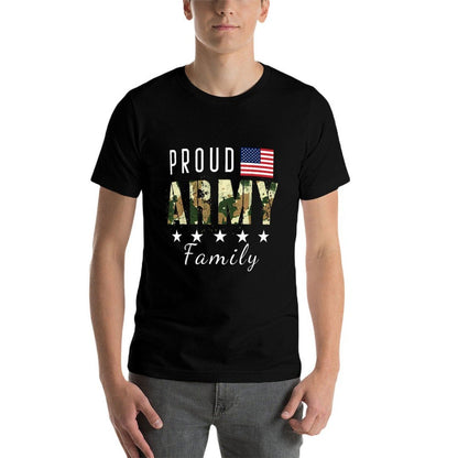 Army Graduation Proud Military Family Mom Dad Brother Sister  Heathered Texture T-Shirt