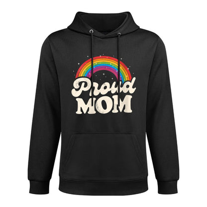 Womens LGBTQ Proud Mom Gay Pride LGBT Ally Rainbow Mother's Day Colorfast Hoodie