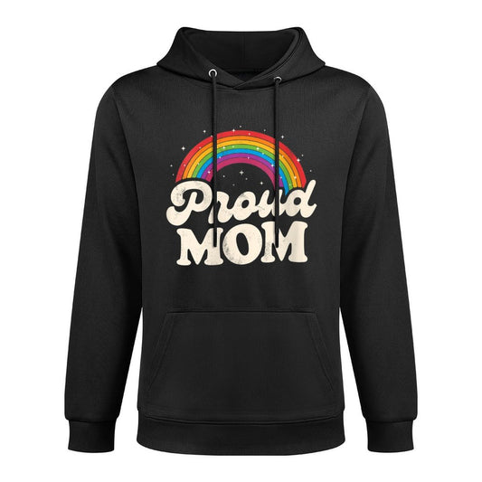 Womens LGBTQ Proud Mom Gay Pride LGBT Ally Rainbow Mother's Day Colorfast Hoodie