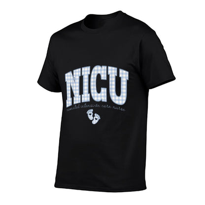 Women NICU Neonatal Intensive Care Nurse NICU Nurse Gingham  Vintage-inspired T-Shirt