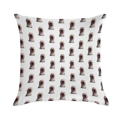 @PupperNelson Photo Meme Face Soft Skin-Friendly Throw Pillow