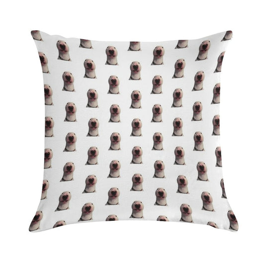 @PupperNelson Photo Meme Face Soft Skin-Friendly Throw Pillow