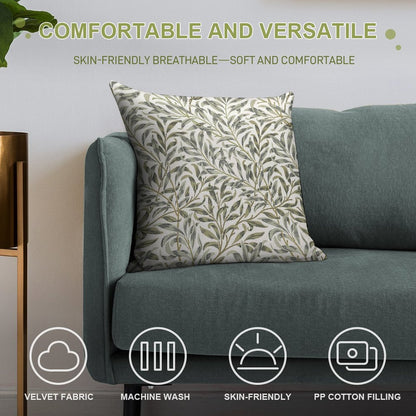 William Morris Willow Sage Soft Bedroom Essential Throw Pillow