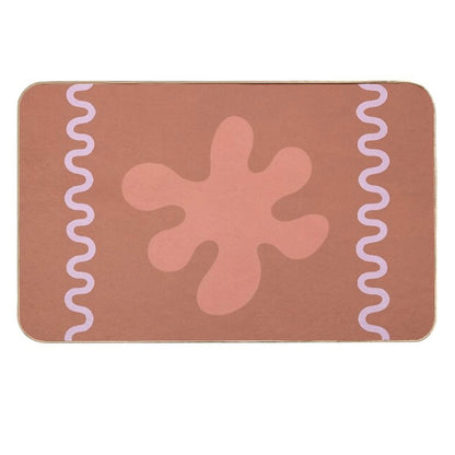Brown Wavy Lines  Eco-Friendly Bath Mat