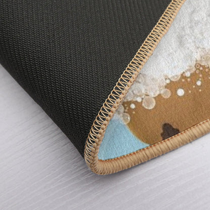 Cute Baby Mouse in A Bathtub, Boys Bathroom Print, Baby Animals in Tub, Whimsy Animal, Kids Bathroom Art  Absorbent Bath Mat