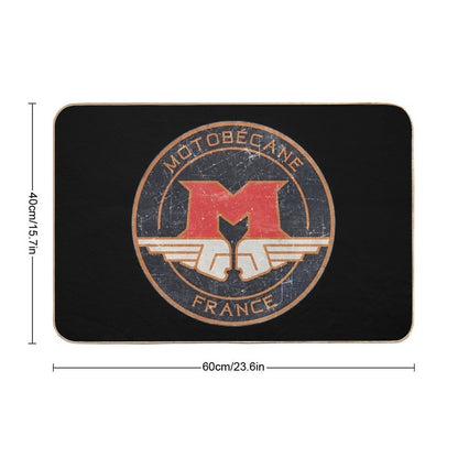 MOTOBÉCANE . Retro Badge  Absorbent Bath Mat