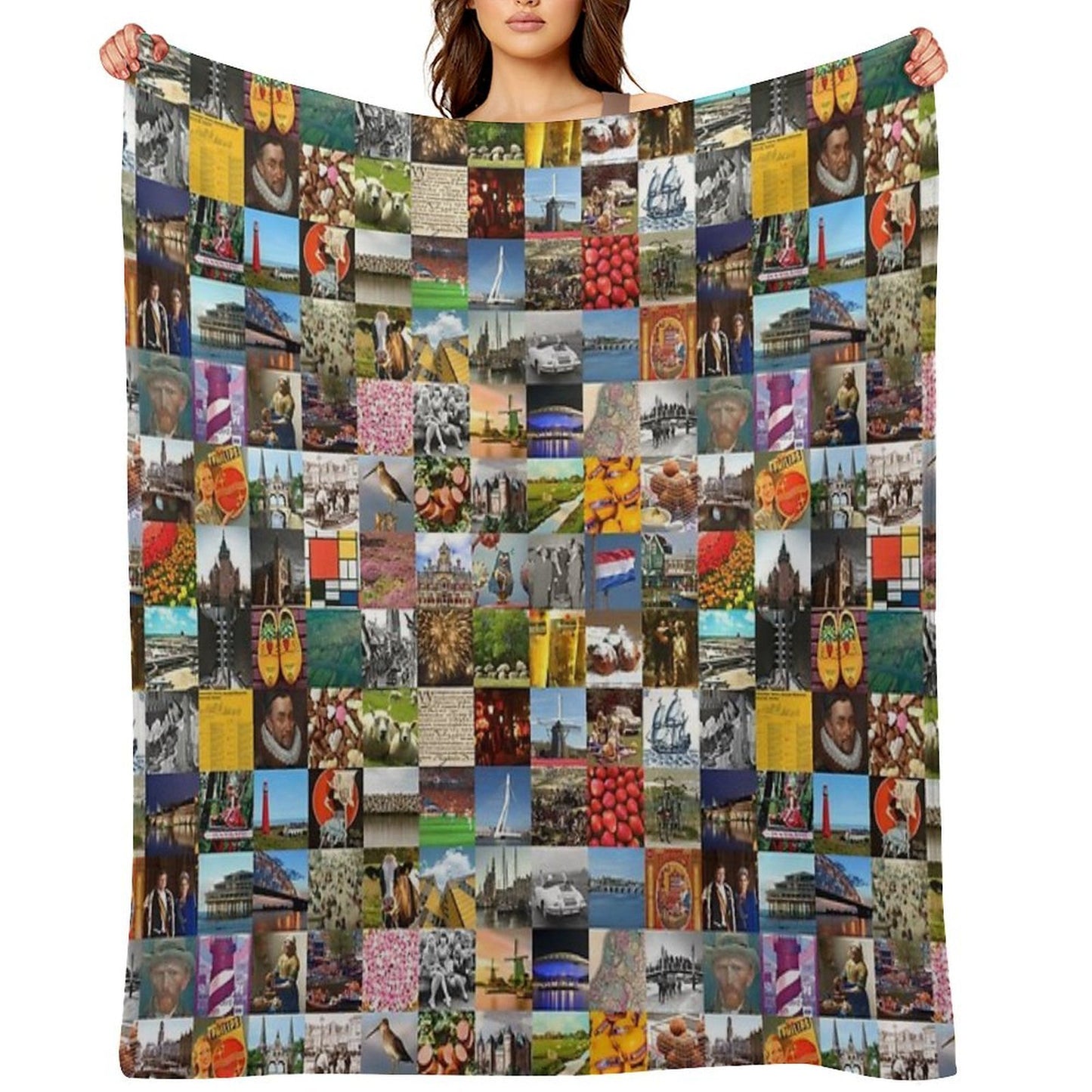 Typical Netherlands Collage of History And Holland Versatility Throw Blanket