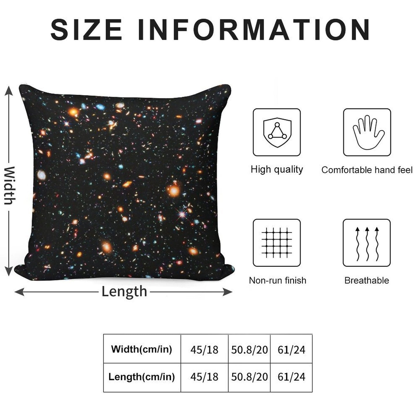 Hubble Extreme Deep Field Soft Washable Throw Pillow