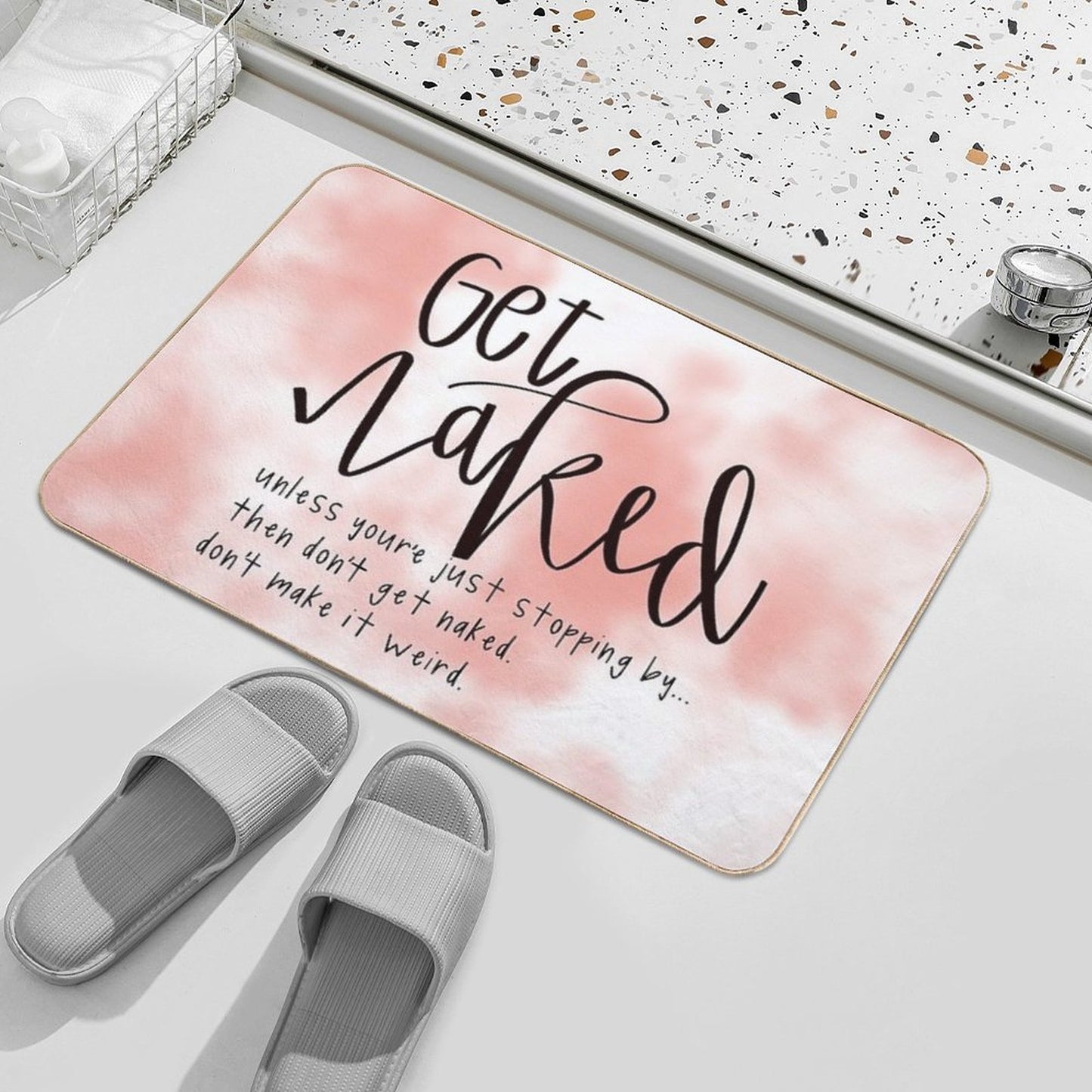 Get Naked Bathroom Decor  Pet-Safe Bath Mat