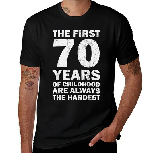 Vintage 70th Birthday Decorations Men Gag Funny 70 Birthday  Lightweight T-Shirt