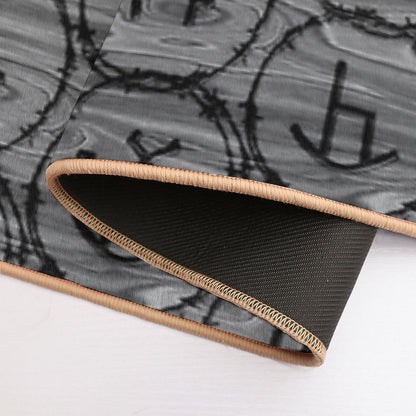 Black Cattle Brands on Wood Grain  Multi-Purpose Bath Mat