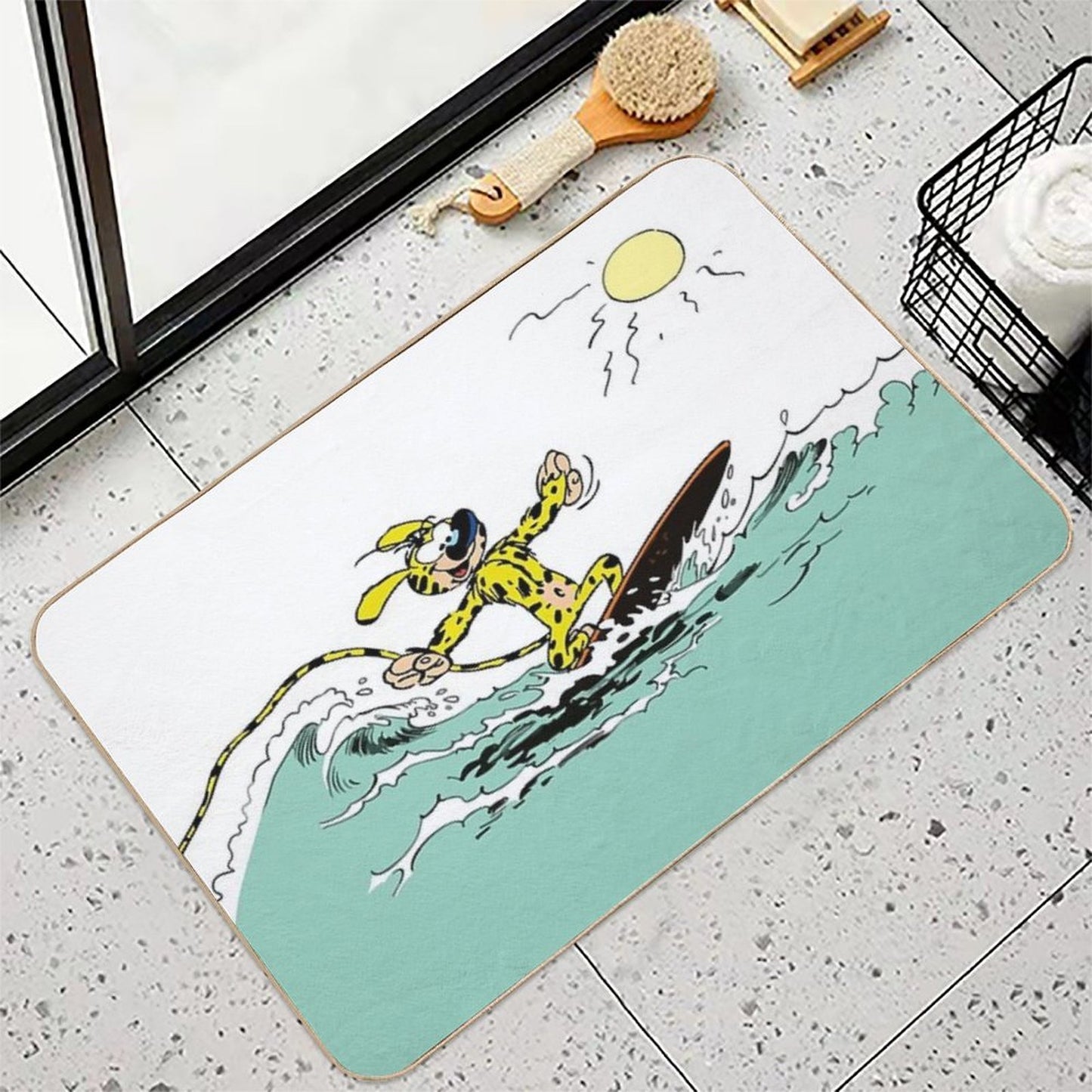 Marsupilami Surfing  Absorbent Bath Mat