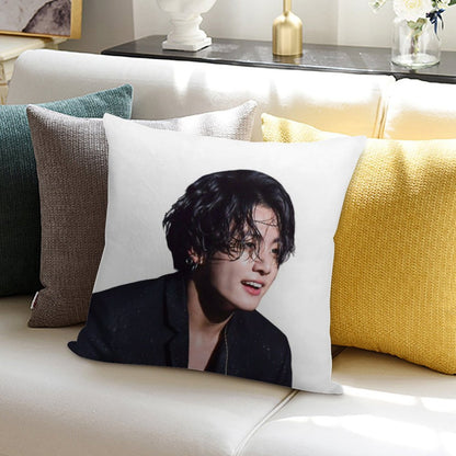Jungkook Long Hair Hot Soft Gift Ready Throw Pillow