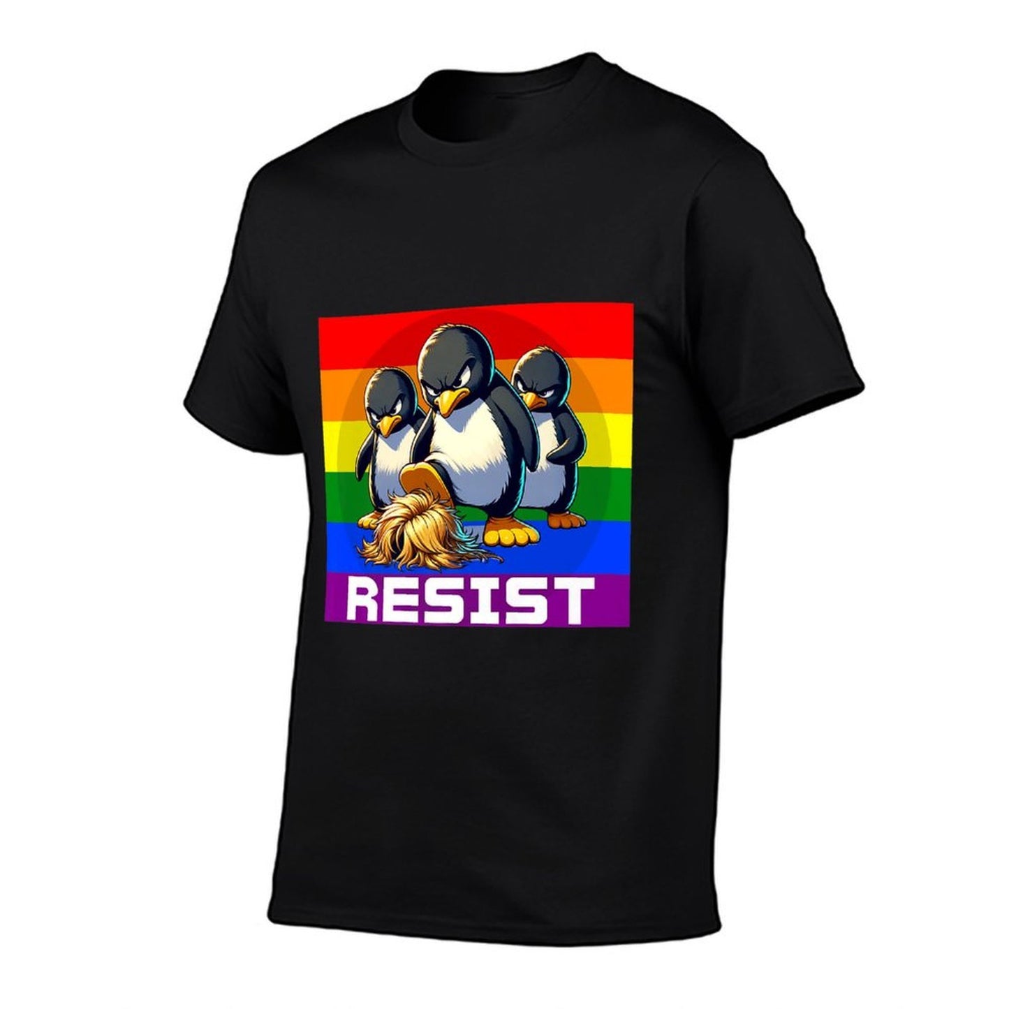 Funny Resist Tariffs Protest Groovy Men Women 4th Of July Premium  High-quality Stitching T-Shirt