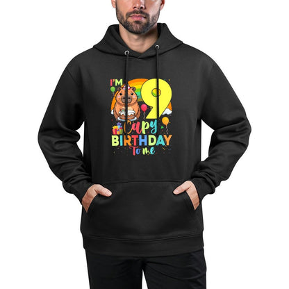 Im 9 Year Old Capy Happy Birthday To Me 9th Bday Capybara Versatile Streetwear Hoodie