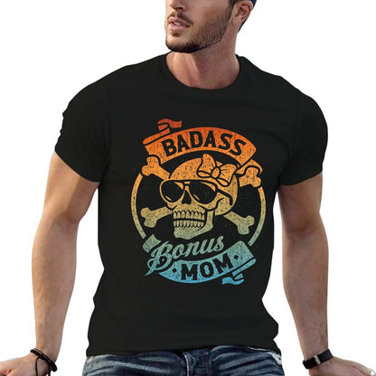 Badass Bonus Mom, Stepmom Stepmother Mother&#39;s Day  Heathered Texture T-Shirt