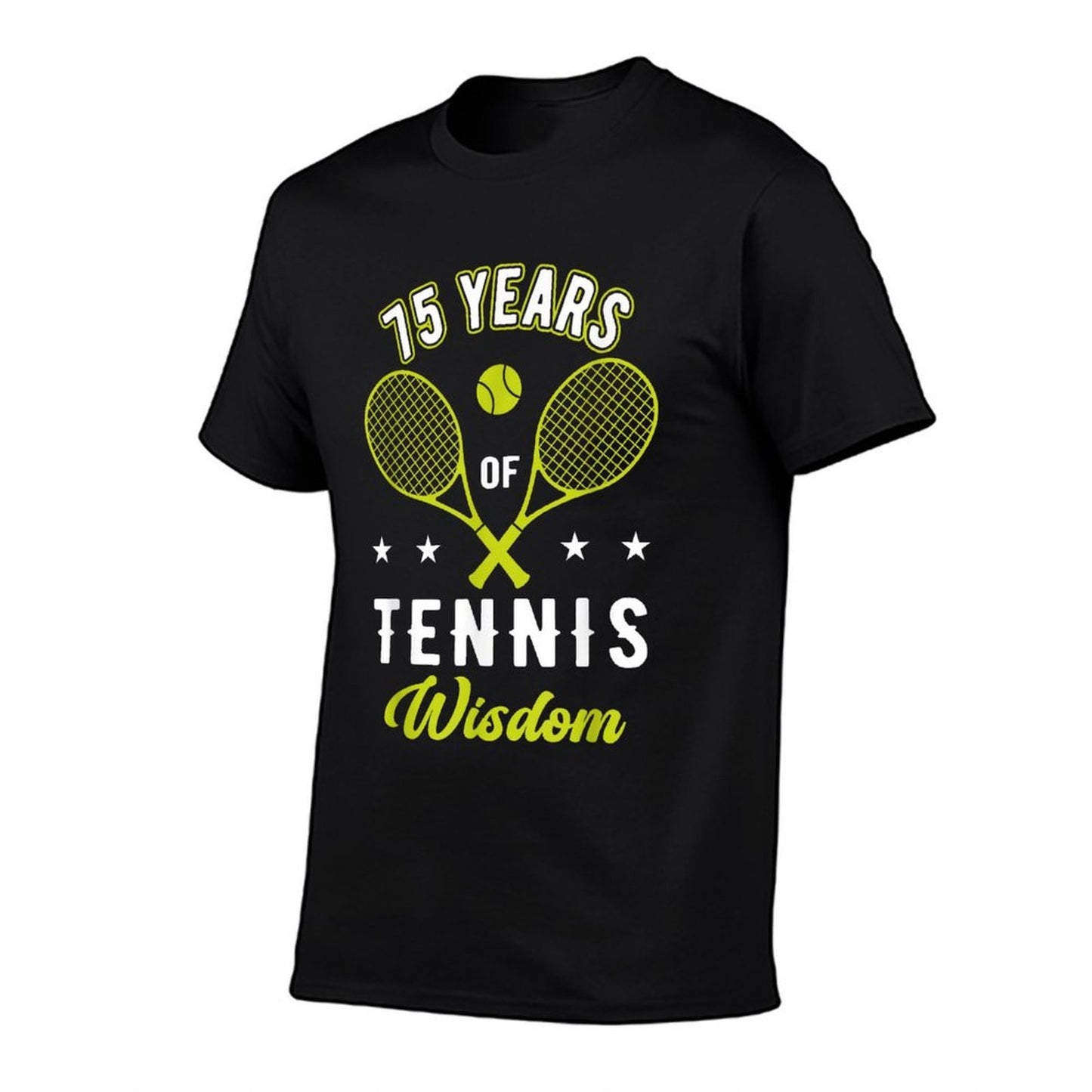 75 Years Tennis Wisdom Sport 75th Birthday Tennis Coach  Easy-care T-Shirt