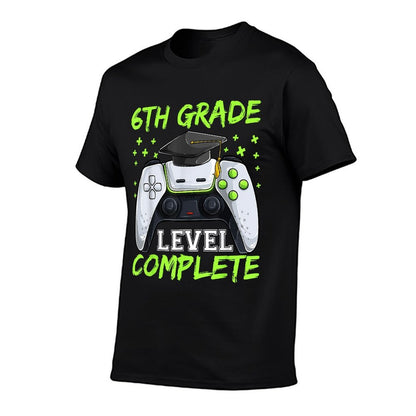 Graduation 6th Grade Level Completes, Graduate Boy  Heathered Texture T-Shirt