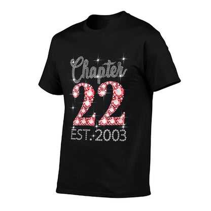 Womens Chapter 22 EST 2003 Happy 22nd Birthday Girl Men Women  Graphic-printed T-Shirt