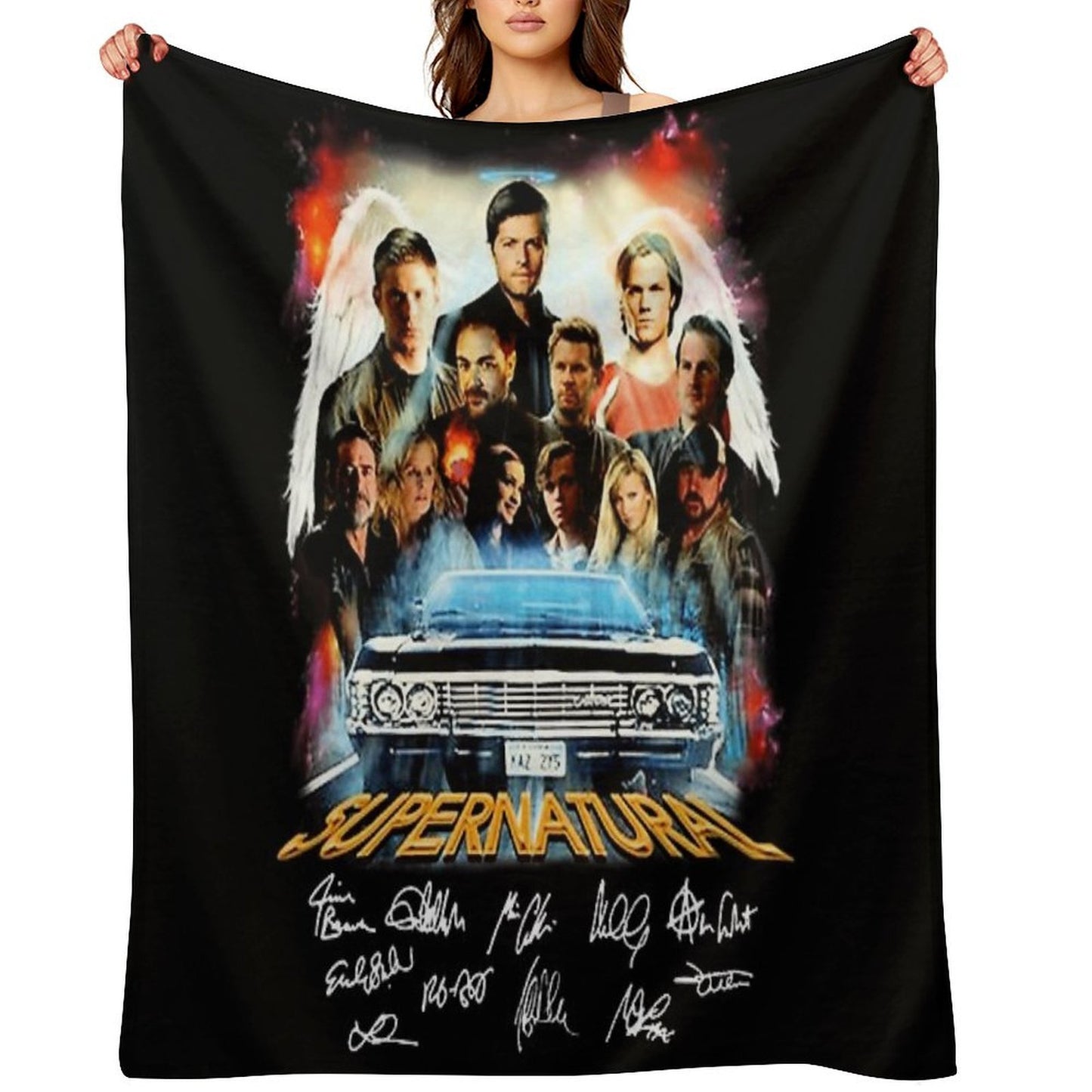 Supernatural Characters Machine-washable Throw Blanket