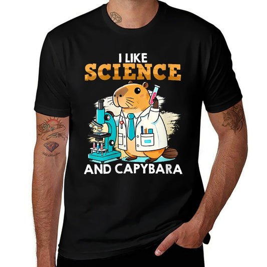 Womens Scientists I LIKE SCIENCE AND CAPYBARA Funny Capybaras  Stretchy T-Shirt