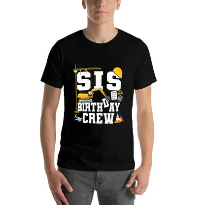 Sis Birthday Crew Sister Construction Birthday Party  Stretchy T-Shirt