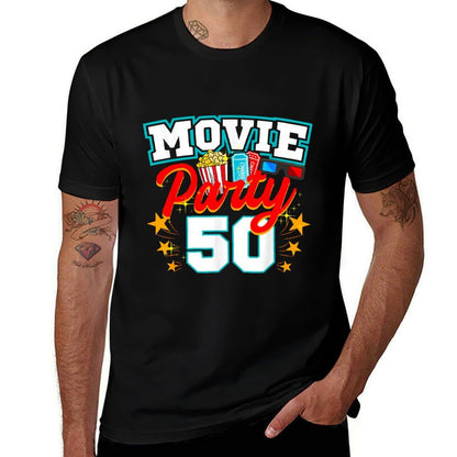 Movie Party 50th Birthday Director Film Theme Theater Cinema  Stretchy T-Shirt