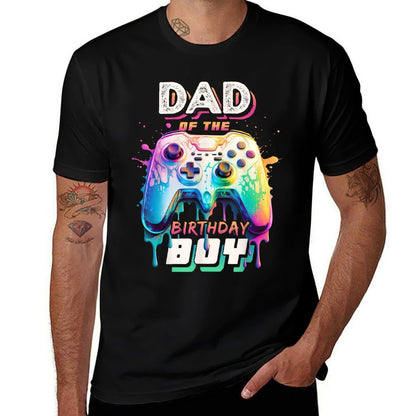 Dad of The Birthday Boy Matching Video Game Birthday Party  Moisture-wicking T-Shirt