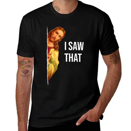 Funny Jesus Meme Quote - Men's & Women's Classic Fit Crew Neck, Black  Stretchy T-Shirt