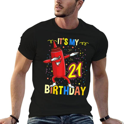 Its My 21st Birthday Dabbing Ketchup  Easy-care T-Shirt