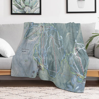 Gore Mountain Resort Trail Map Wrinkle-free Throw Blanket