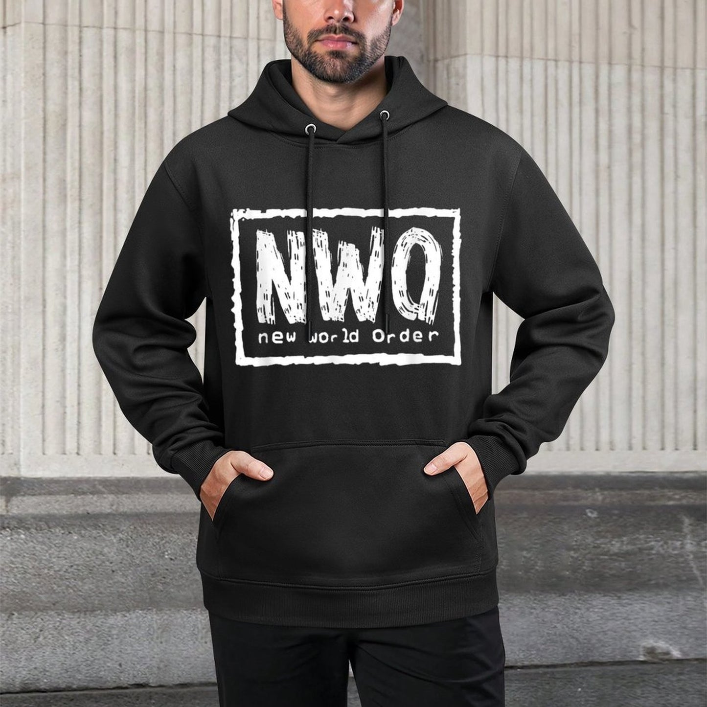 New World Order Funny Halloween Costume 024 Medium-Weight Fabric Hoodie