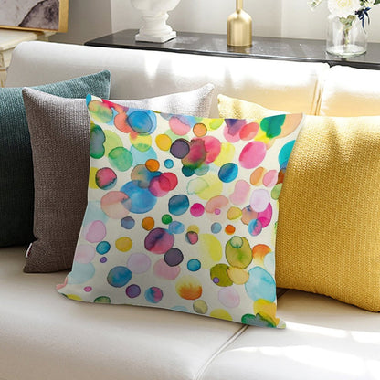 Color Drops Soft Gift Ready Throw Pillow