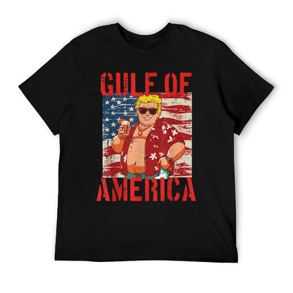 Gulf Of USA America American Flag Men Women Kids Cotton T-Shirt