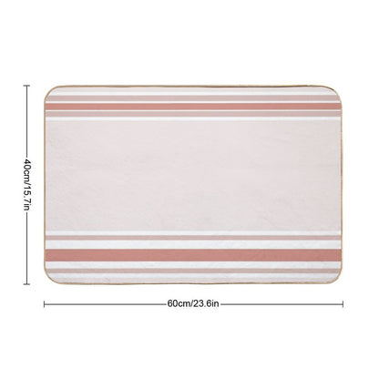 Line Art Neutral Peach  Fade-Resistant Bath Mat