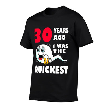 Mens 30 Years Ago I Was The Quickest 30th Funny Birthday Premium  Tagless Design T-Shirt