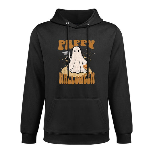 Groovy Funny Boo Ghost Nurses Pappy Halloween OBGYN Speculum Medium-Weight Fabric Hoodie