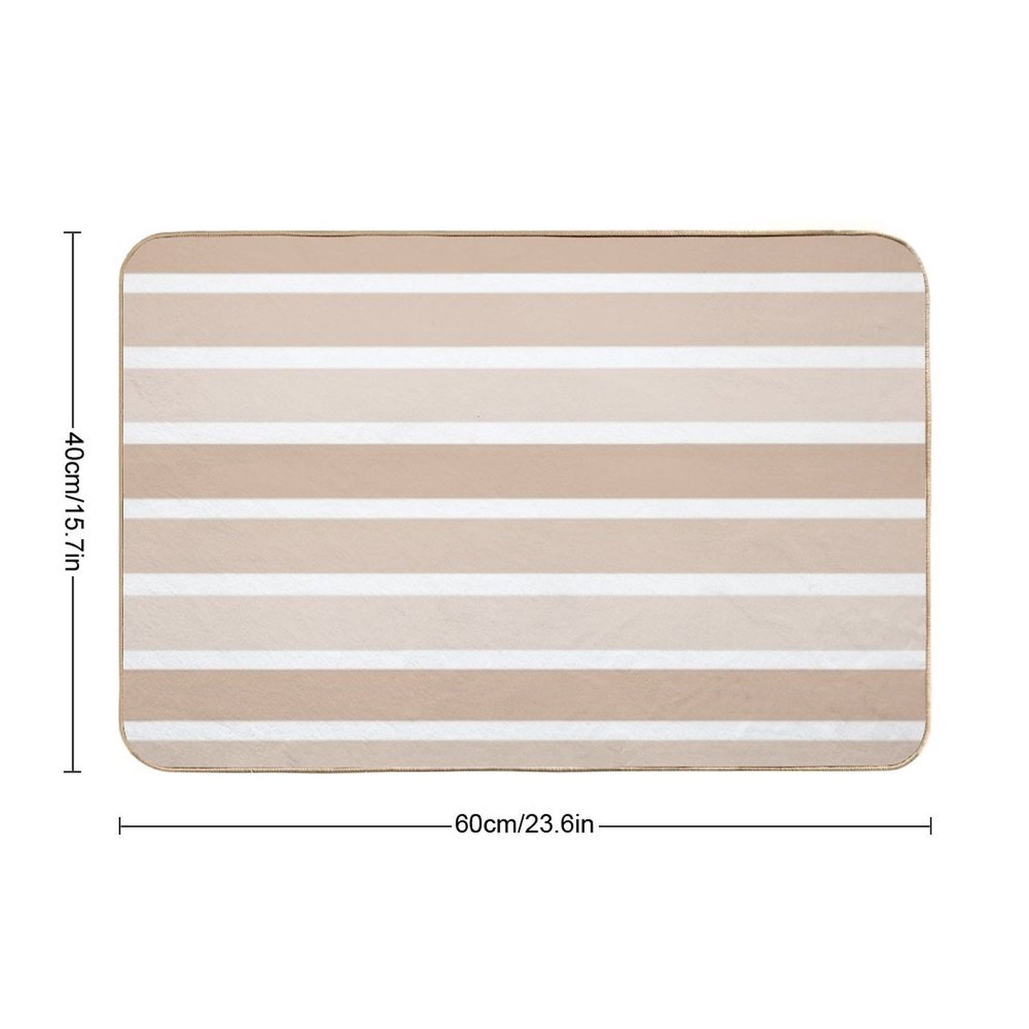 Nude Color Lines  Repositionable Bath Mat