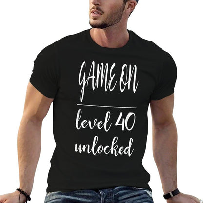 Game On Level 40 Unlocked 40th Birthday Gag Gift T  Durable T-Shirt