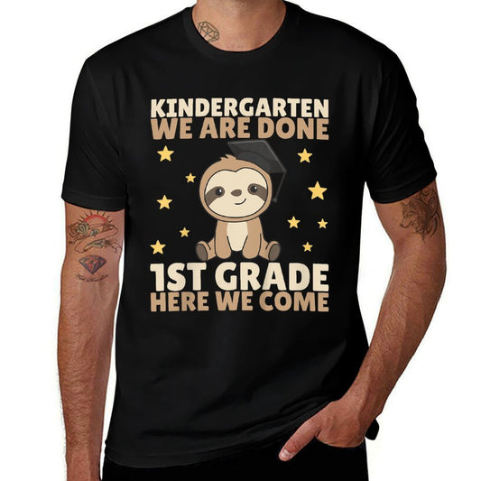 Kids Kids Kindergarten Graduate Sloth Graduation  Moisture-wicking T-Shirt